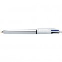 Penne a sfera a scatto BIC 4 Colours Shine fusto Silver M 1 mm assortiti 982873 (Conf.12)