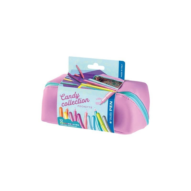 Pochette M penne Tratto Pen Candy collection - conf. 12 pz - punta sintetica - F813500