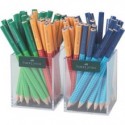 Barattoli da banco Faber-Castell Jumbo greep two tone in grafite - conf. 72 pz colori fusto assortiti - 111912