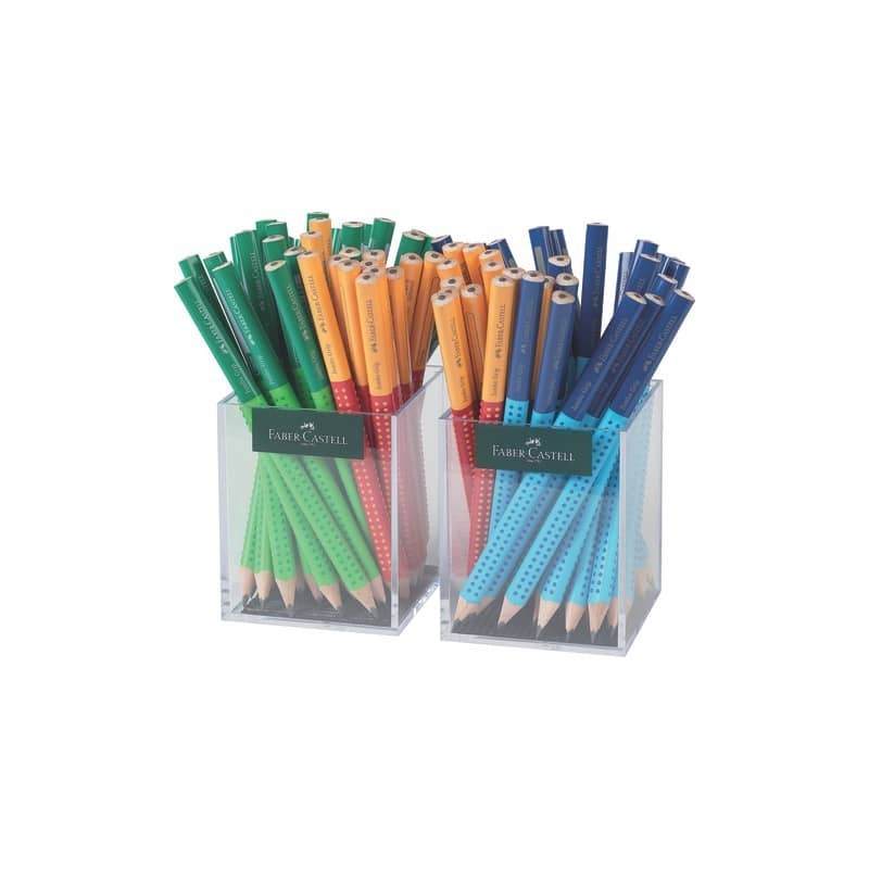 Barattoli da banco Faber-Castell Jumbo greep two tone in grafite - conf. 72 pz colori fusto assortiti - 111912