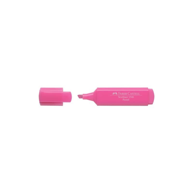 Evidenziatore Faber-Castell Textliner 1546 - conf. 10 pz - colore pastel rosa - 154654