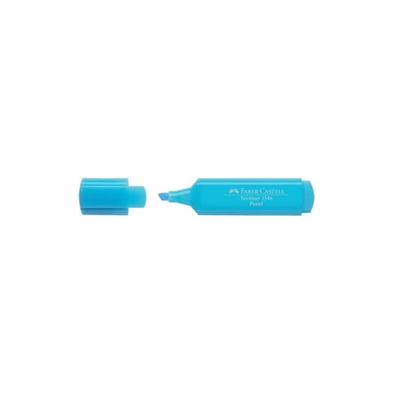 Evidenziatore Faber-Castell Textliner 1546 - conf. 10 pz - colore pastel azzurro - 154657