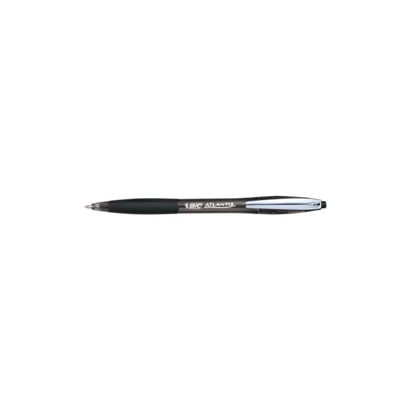 Penna a sfera a scatto BIC Atlantis Soft M 1 mm nero 9021332 (Conf.12)