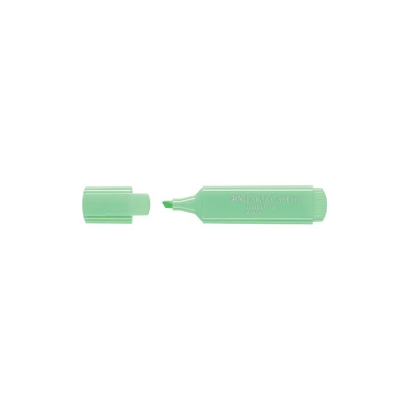 Evidenziatore Faber-Castell Textliner 1546 - conf. 10 pz - colore pastel verde chiaro - 154666