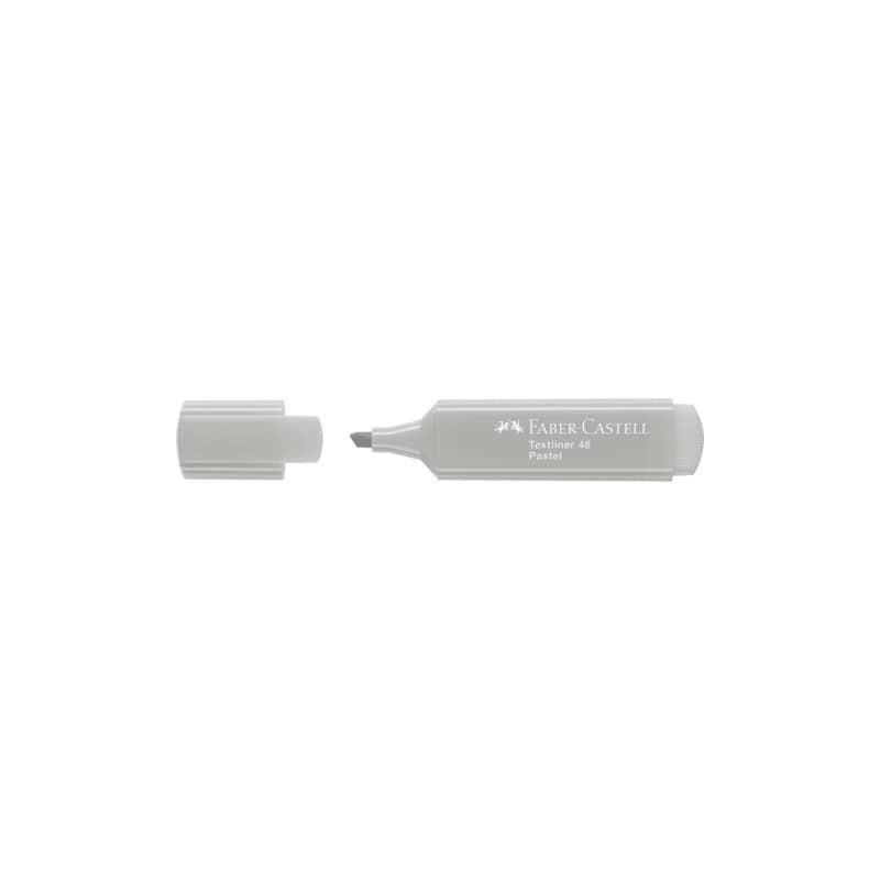 Evidenziatore Faber-Castell Textliner 1546 - conf. 10 pz - colore pastel grigio seta - 154634