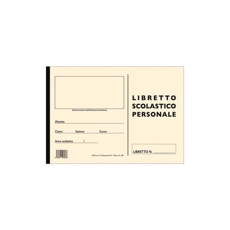 Libretto scolastico personale O.C.L. 80 pagine - 1203 (Conf.25)