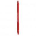 Penna a sfera a scatto BIC SoftFeel Clic Grip M 1 mm rosso Conf. 12 pezzi - 837399