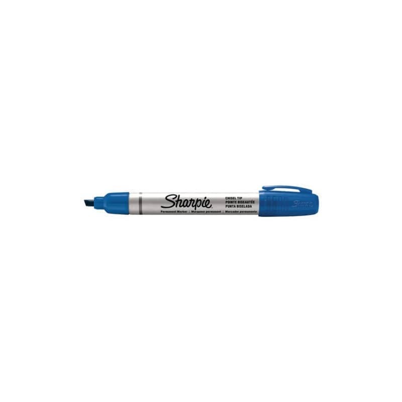 Marcatore permanente Sharpie Metal punta scalpello - 1,2-5,5 mm - in conf. da 12 blu - S0945780