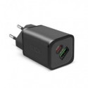 Caricatore da parete SBS GaN 65W 1xType C PD 65W+ 1xUSB AFC 18W  - GaN. Split 45W +18W - nero - TETRGANUSBCPD65W