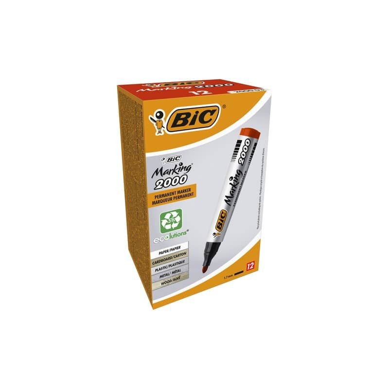 Marcatore permanente BIC Marking 2000 punta conica 4,95 mm rosso 8209133 (Conf.12)