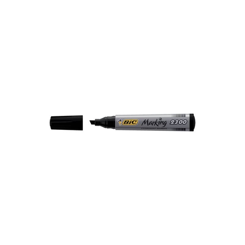 Marcatore permanente BIC Marking 2300 punta scalpello 3,7-5,5 mm nero 8209263 (Conf.12)