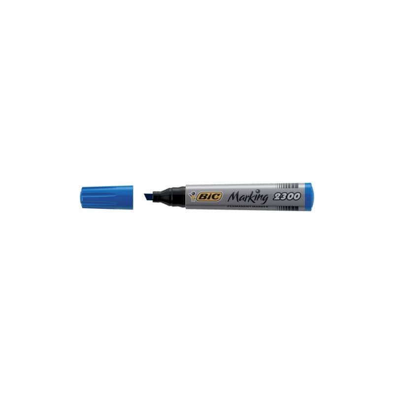 Marcatore permanente BIC Marking 2300 punta scalpello 3,7-5,5 mm blu 8209253 (Conf.12)