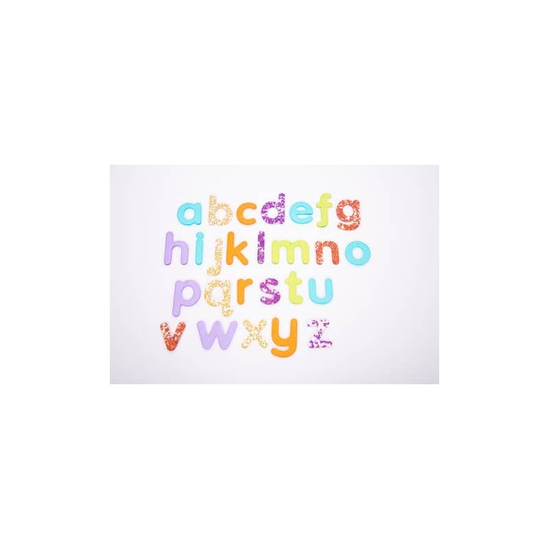 Set 26 lettere dell'alfabeto Commotion TickiT - acrilico trasparente nei colori dell'arcobaleno glitterate - 72433