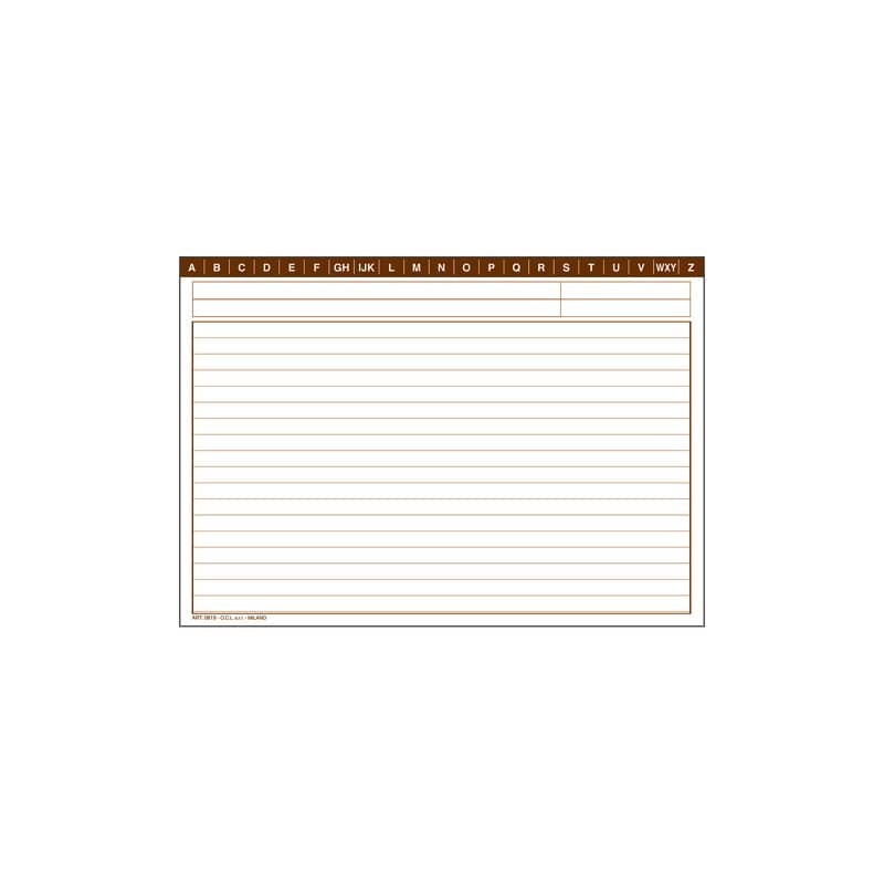 Schede rigate O.C.L. formato 21x14,8 cm - 0819
