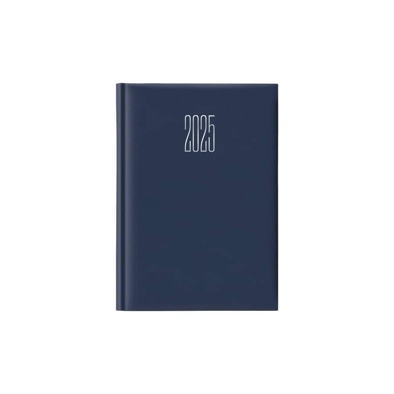 Agenda 2026 giornaliera quadretti gommato 14,5x20,5 cm blu 26-064200401C
