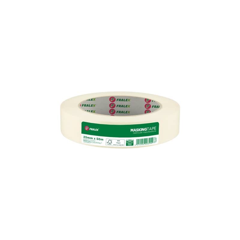 Nastro carta per mascheratura Fralex - 25 mm x 50 m - colore avorio - 60SF040050WP1592P