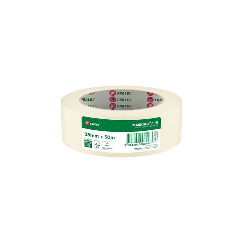 Nastro carta per mascheratura Fralex - 38 mm x 50 m - colore avorio - 60SF060050WP1593P