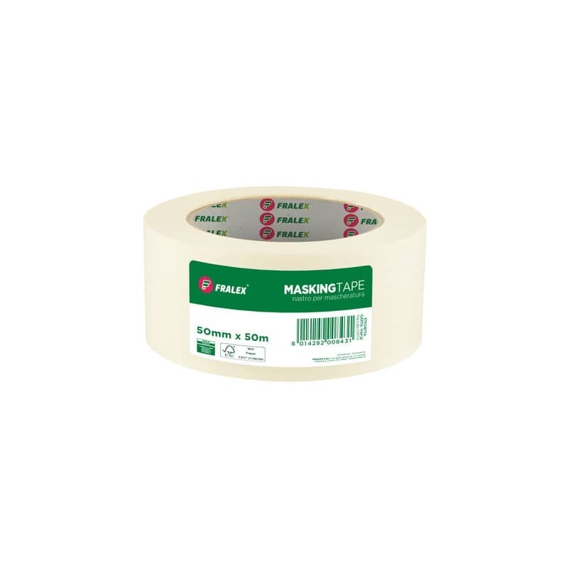 Nastro carta per mascheratura Fralex - 50 mm x 50 m - colore avorio - 60SF080050WP1594P