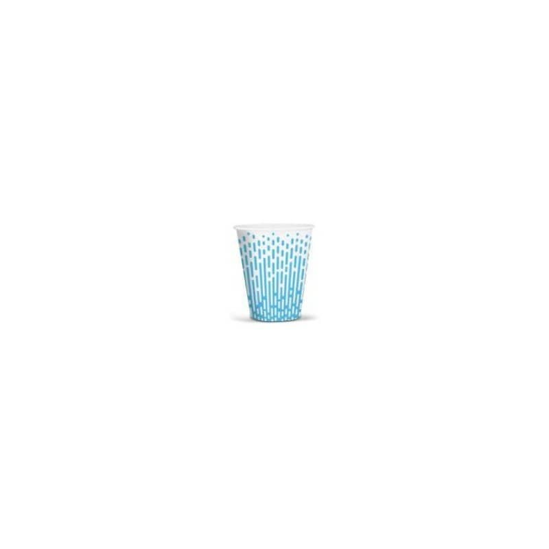 Bicchieri in carta e PE Dopla Green serigrafati "BRIO" 250 ml / 9 oz bianco - conf. 50 pz - 42198