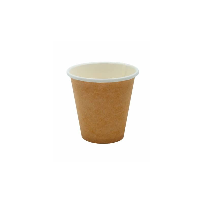 Bicchiere caffè in cartoncino kraft Le Nappage 120 cc - senza plastica conf. 50 pz - 61013RC