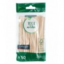 Palettine da caffè Le Nappage realizzate in carta H.11,5 cm bianco conf. 50 pz legno - 72914