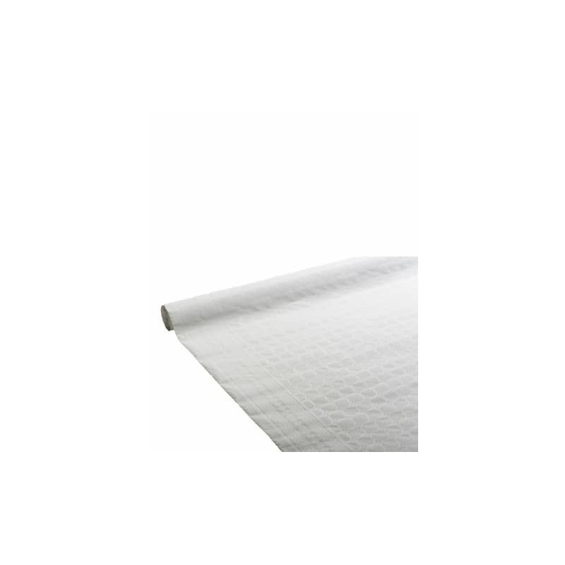 Tovaglia a rotolo Le Nappage 1x10 m in carta damascata bianca 7001
