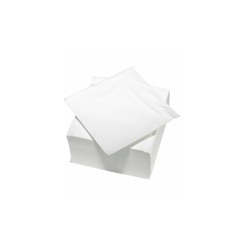 Tovaglioli monouso Le Nappage in pura ovatta di cellulosa 2 veli conf. 100 pz bianco 33x33 cm - 48857400G
