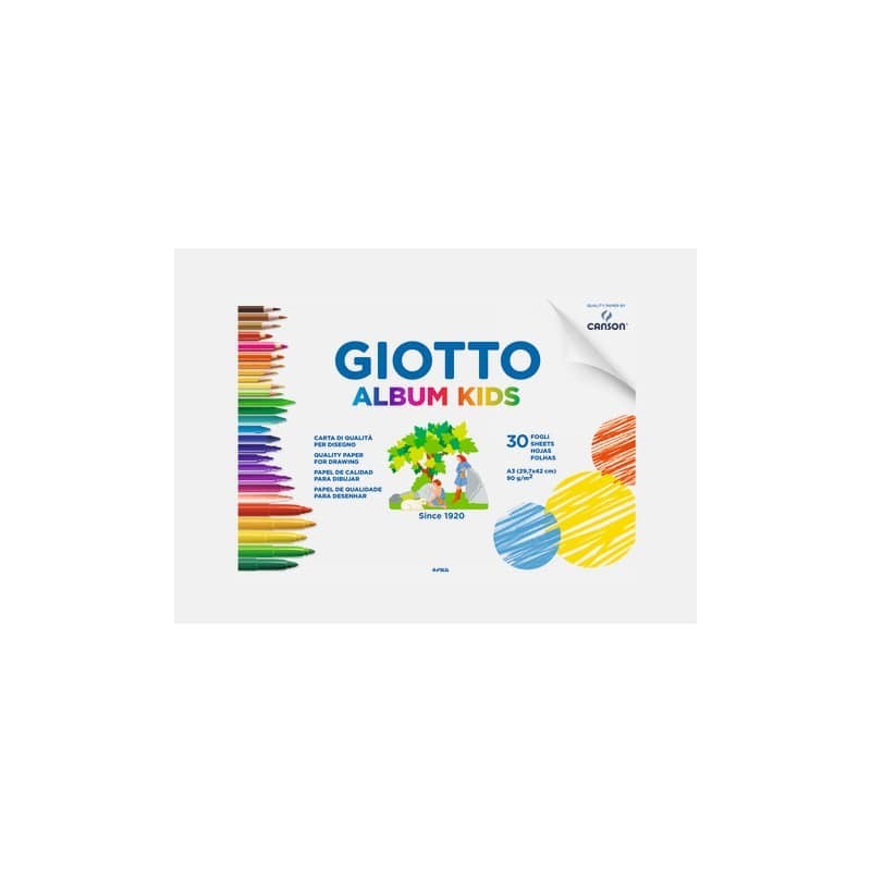 Album Giotto Kids A3 30 ff grana fine conf. 5 pz 90 g - F580300