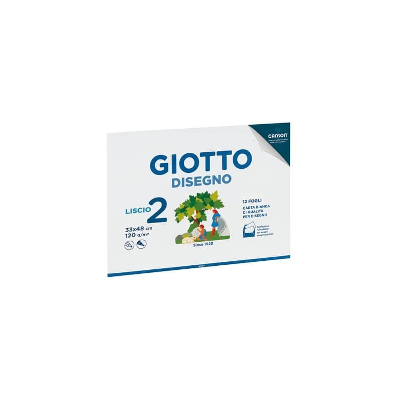 Album da disegno Giotto 2 33x48 cm - 12 ff 120 g - conf. 10 pz - liscio F583300