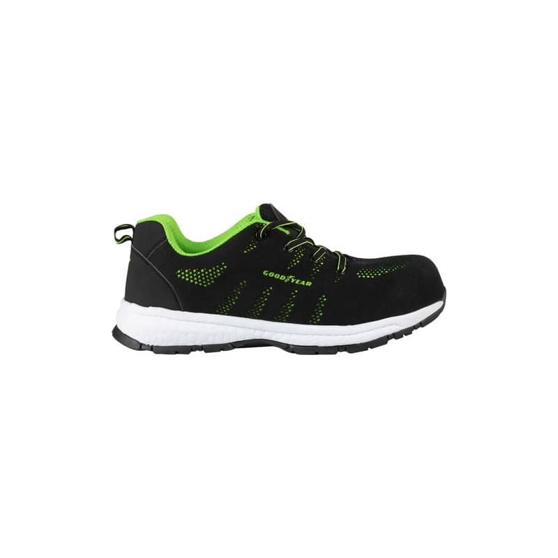 Scarpe antinfortunistiche Goodyear in tessuto knit GY ACID S1P nero-verde TG.42 - 726242