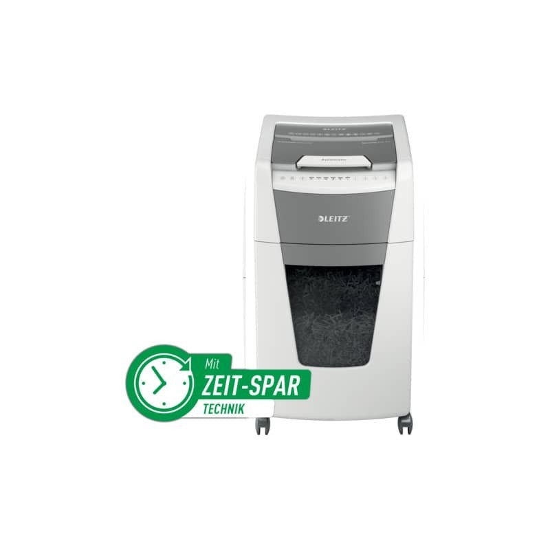 Distruggidocumenti automatico Leitz Office 300 P5 - taglio a frammenti P-5 2x15 mm - 60 L - 80160000