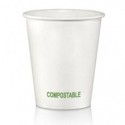 Bicchieri Dopla Green in carta compostabile - 180 ml bianco - conf. 50 pz - 33364