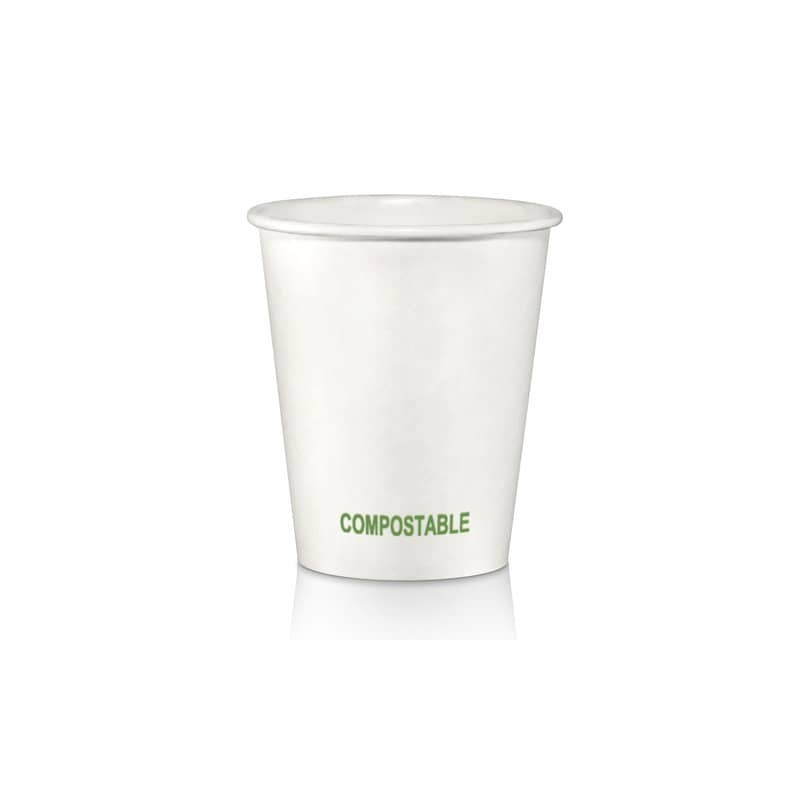 Bicchieri Dopla Green in carta compostabile - 250 ml bianco - conf. 50 pz - 33367