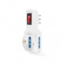 Adattatore italiano Aigostar 1 a 3 vie 16A bianca 361556