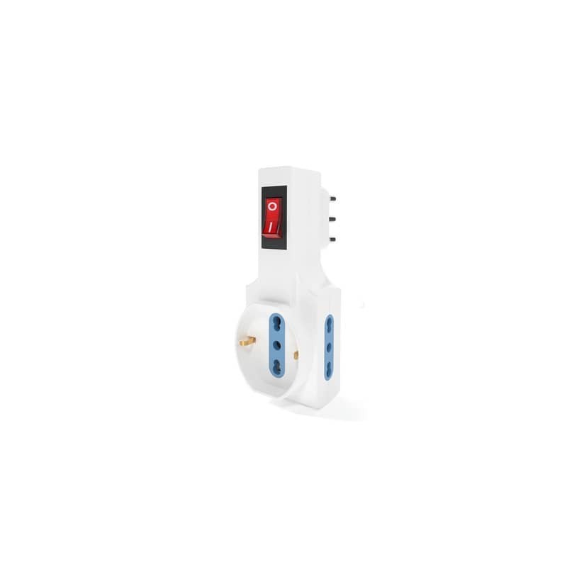 Adattatore italiano Aigostar 1 a 3 vie 16A bianca 361556