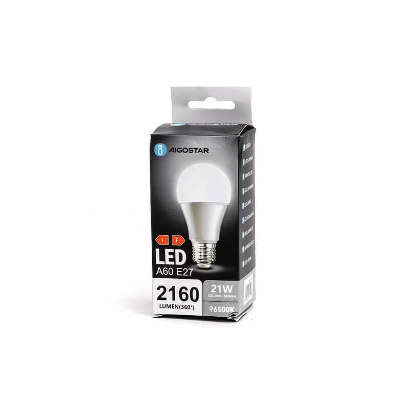 Lampadine LED Aigostar A60 E27 6500K luce fredda 21W 312978
