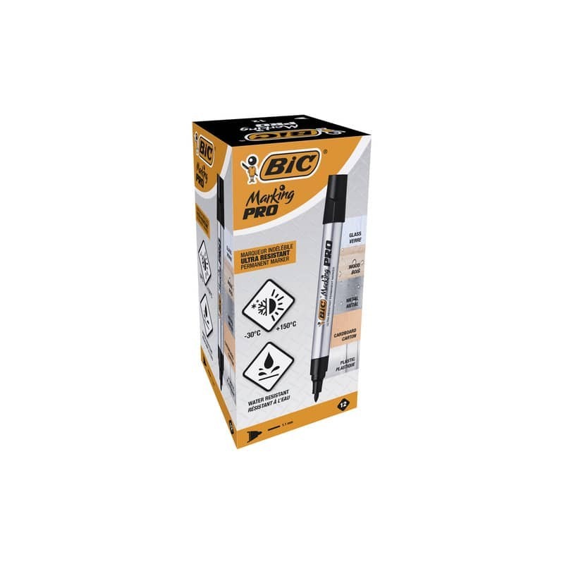 Marcatore permanente BIC Marking PRO punta conica 1,1 mm nero 964800 (Conf.12)