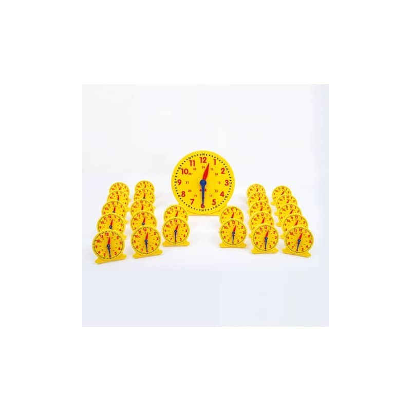 Orologi colorati per classi scolastiche Commotion conf. 25 pz (24 per alunni + 1 per insegnante) - colori assortiti -