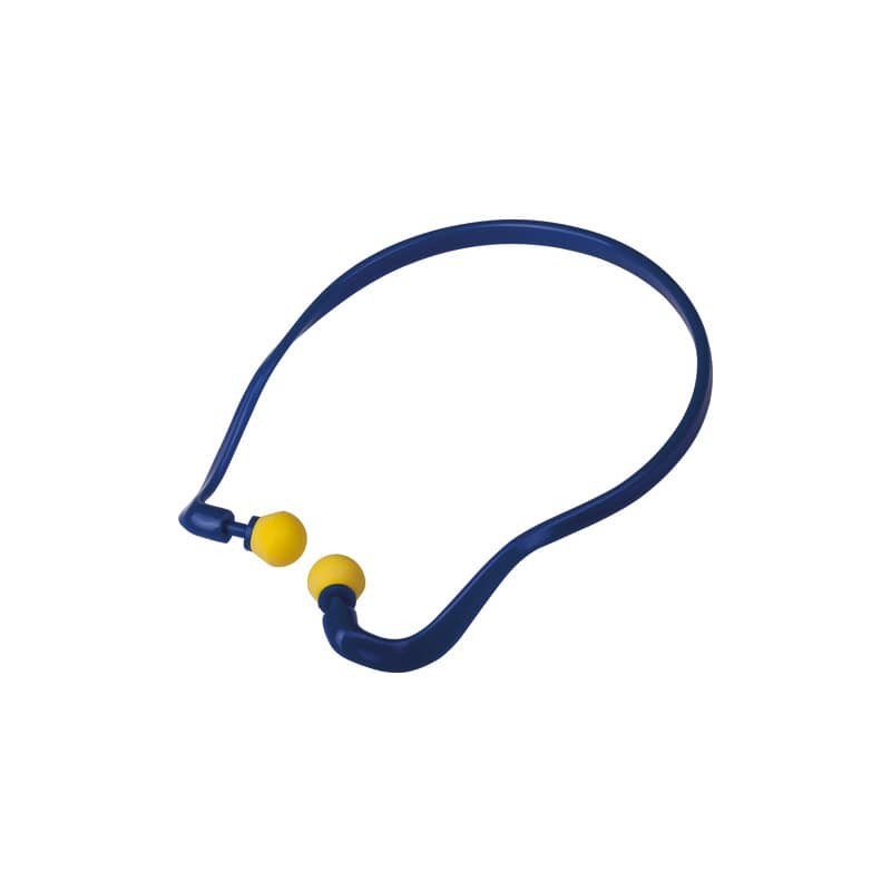 Tappi auricolari monouso Delta Plus in PU con archetto in PP - colore blu e giallo - conf. 10 pz - CONICMOVE01JAB