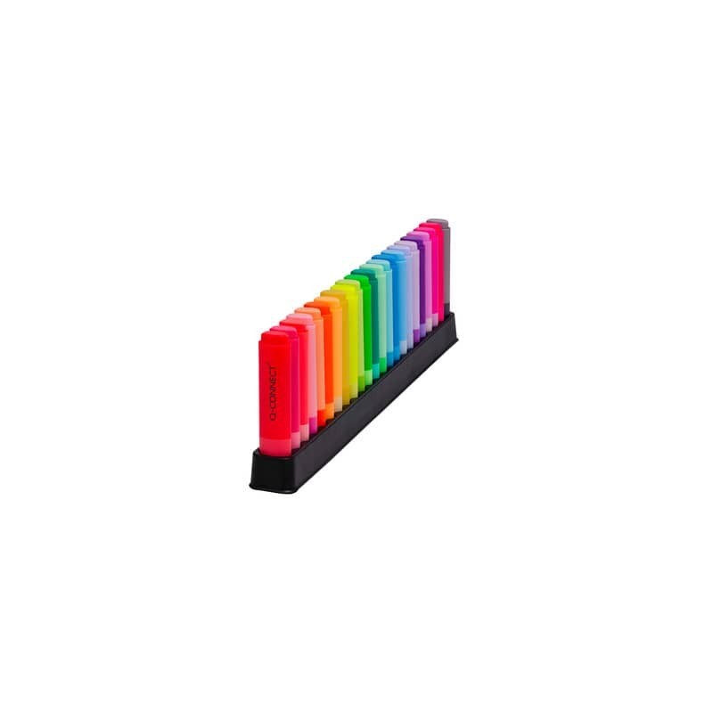 Set evidenziatori Q-Connect colori pastello assortiti conf. 23 pezzi - KF17782