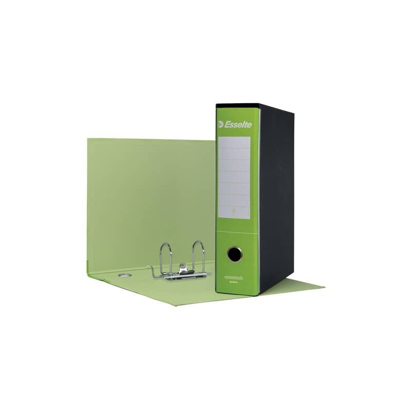 Registratore protocollo Esselte Essentials G75 23x33 cm dorso 8 cm verde chiaro - 390775600 (Conf.6)