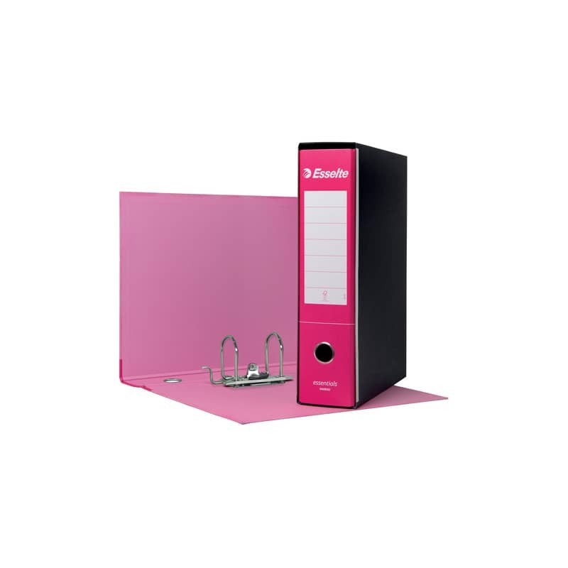 Registratore protocollo Esselte Essentials G75 23x33 cm dorso 8 cm fucsia - 390775900 (Conf.6)