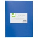 Portalistini in polipropilene con 40 tasche Q-Connect formato A4 - blu opaco - KF01259 (Conf.12)