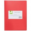 Portalistini in polipropilene con 40 tasche Q-Connect formato A4 - rosso opaco - KF01258 (Conf.12)