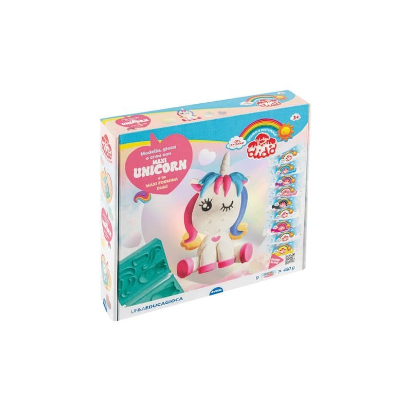 Pasta modellabile Didò modella gioca e crea con Maxi Unicorn - 450 g - F362700