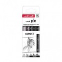 Fineliner Pin Comics Uni Mitsubishi - conf. 12 pz - punte assortite M PIN ASP019