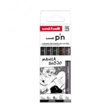 Fineliner Pin Manga Shojo Uni Mitsubishi - conf. 12 pz - punte assortite M PIN ASP016