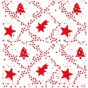 Tovaglioli in pura cellulosa 3 veli Dopla Red Xmas 33x33 cm - conf. 30 pz - 18422 (Conf.10)