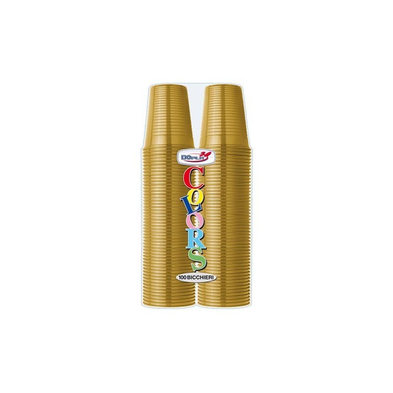 Bicchieri in PS Dopla DO Colors 200 ml oro - conf. 2 x 50 pz - 02752