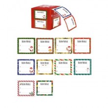 Scatola da 50 chiudipacco adesivi Biembi fantasia natalizia BAP202F39 (Conf.2)